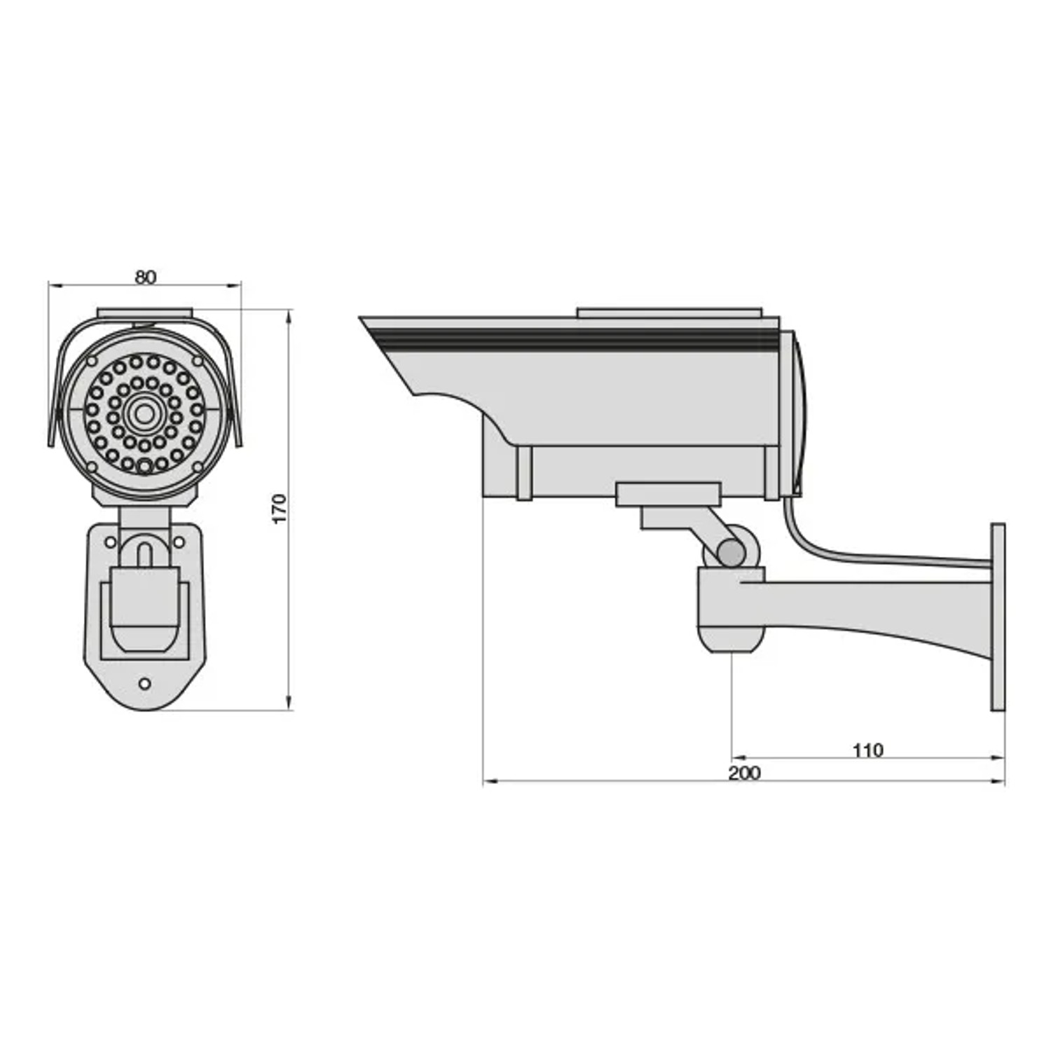 Technische Zeichnung eines abschließbaren Basi Fenstergriffs (8er Set) in Weiß mit Maßangaben.